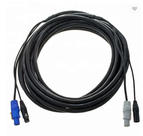 Light and sound DMX xlr signal and power cable with split male female connector  stage lighting