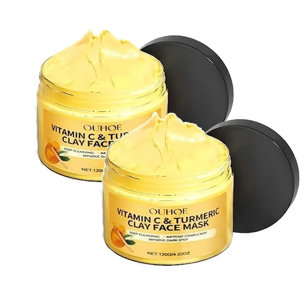 Turmeric Vitamin C Clay Mask Clay for Dull & Blemish-Prone Skin, Deep Cleansing Facial Mask, Face Masks Skincare Oil Control