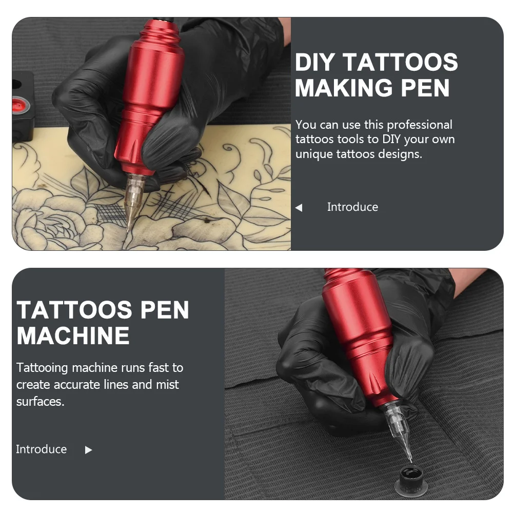 

Rotatable Tattoo Pen Aluminum Alloy Portable Electric Tattooing Machine Long Cable DIY Tattoos Accessories Professional