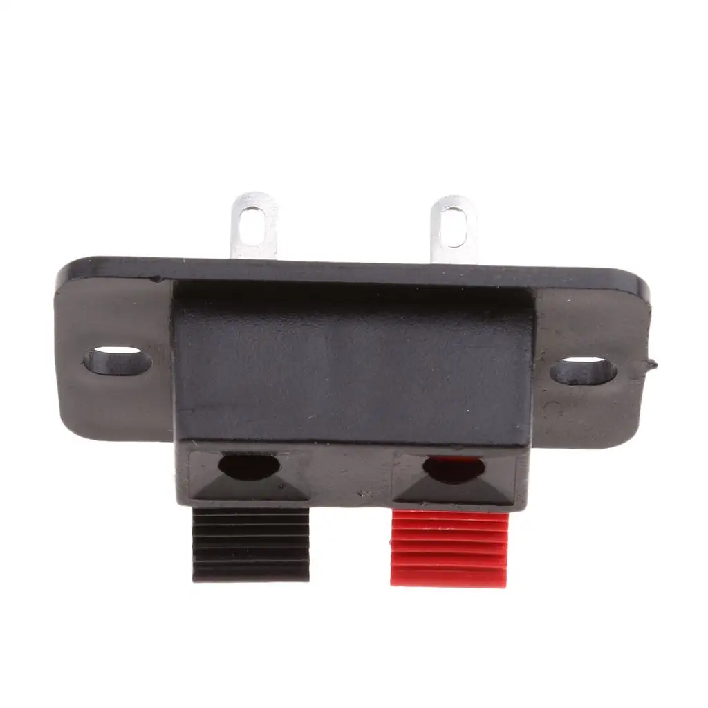 Audio Amplifier Terminal Spring Clip Push Release Speaker Connector Board 2 Way Plate Block for Sound System