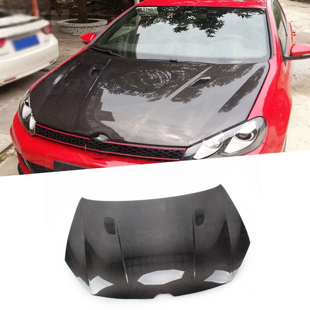 

Real Carbon Fiber Front Engine Hood Bonnet Cap Air Vent Mesh Cover for VW Golf 6 VI MK6 GTI R20 2010-2013 Car Accessories