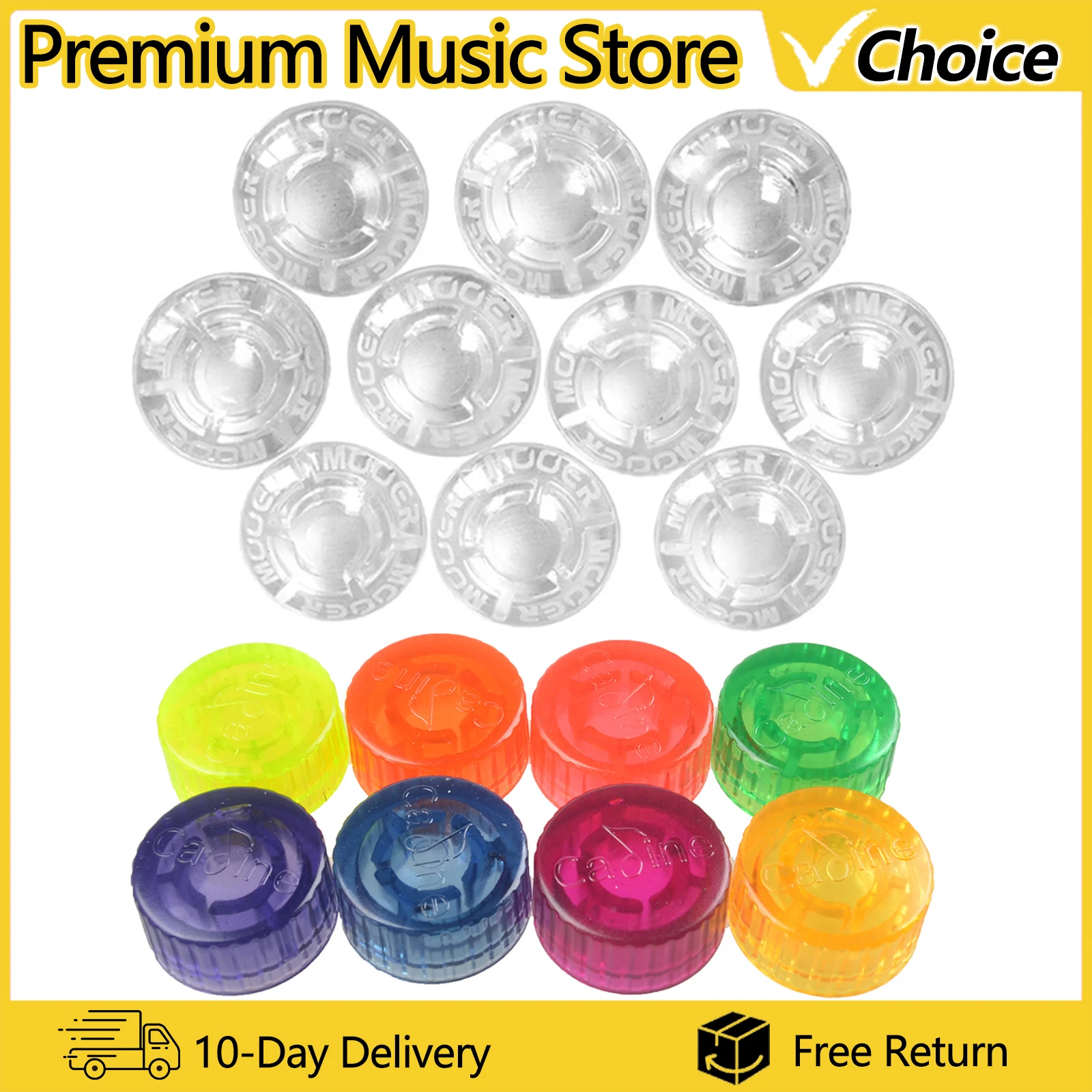 Mooer SHROOMS-absorbantes para interruptor de pie, parachoques de plástico de caramelo, Protector de Pedal de efectos de guitarra eléctrica, accesorios y piezas para Pedal de guitarra