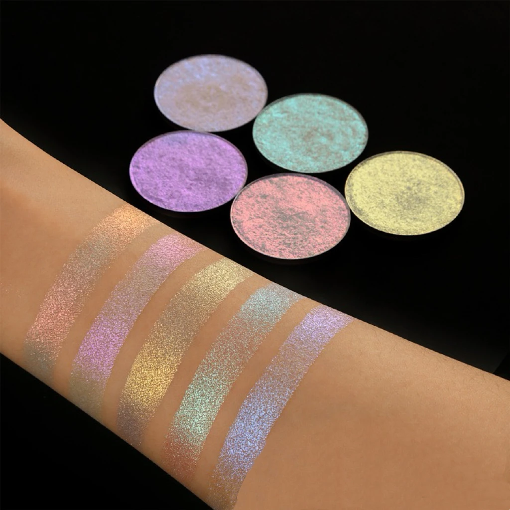 Monochrome Chameleon Highlight Glitter Powder Multi-use Eye Shadow Metallic 3D Nose Shadow Brightening Cheek Contour