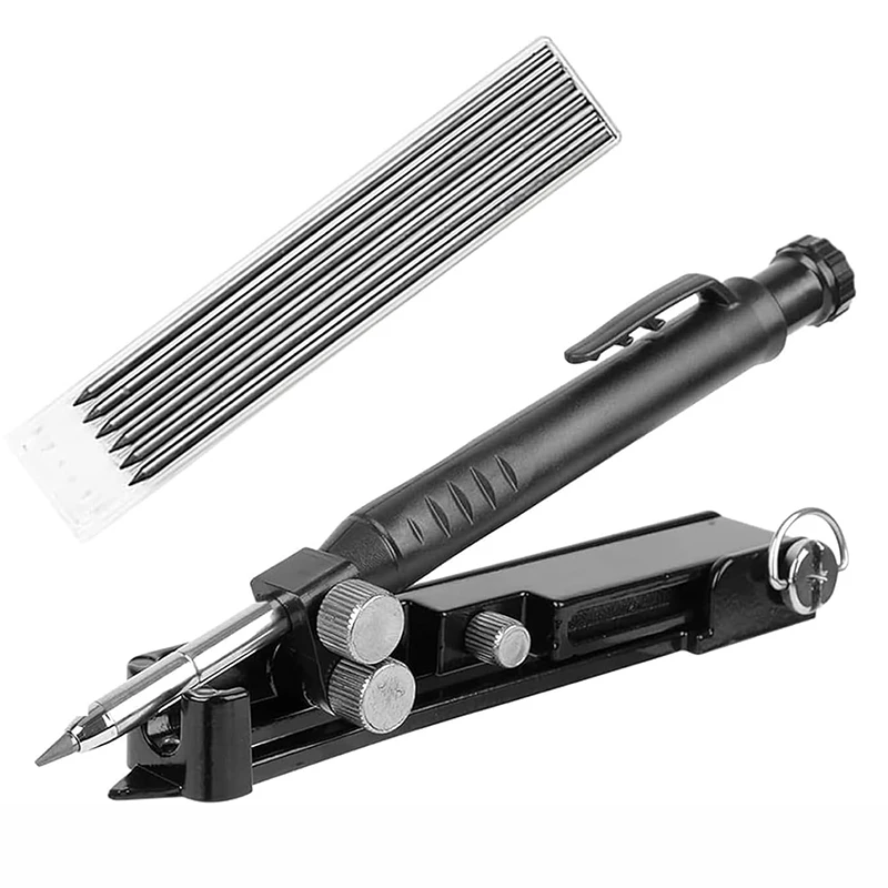 

Multi-function Scribing Ruler Set Contour Gauge Describing Pen Carpentry Graffiti Line Measuring Woodworking Construction Tools