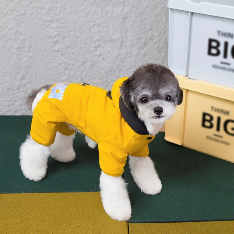 Hooded Winter Warm Thicken Pet Dog Jacket Dog Jumpsuit Clothes For Small Large Dogs Puppy Clothing Cat Coat Supplies Waterproof