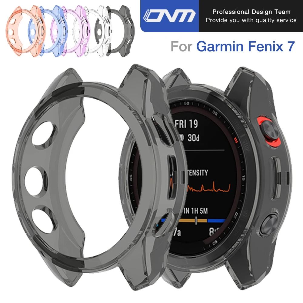 TPU Protective Case Cover for Garmin Fenix 7 7S 7X 6 6S 6X Pro 5 5S 5X Smart Watch Clear Colorful Soft Protector Cover Shell