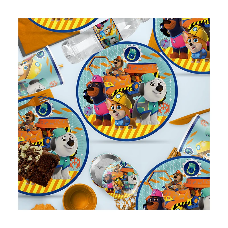 

Disney Pupstruction Cartoon theme children back to school Birthday Party Christening & Baptism Stickers Balloon baby supplies