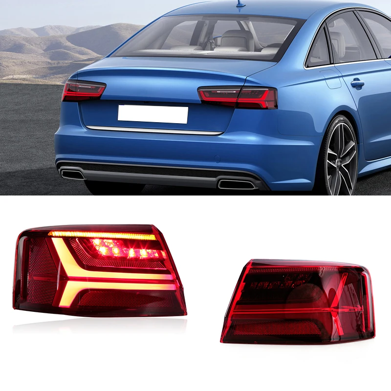 

LED Dynamic Taillight For Audi A6 C7 Sedan 2016-2018 Brake Light Steering Flashing Light Reversing Driving Light Warning Light