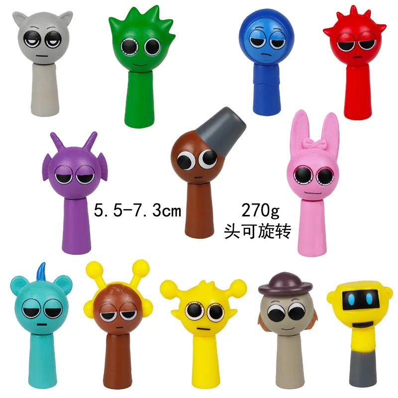 Em estoque 12 pçs/set sprunki anime figuras horror incredibox brinquedos pvc modelo sprunki widenda estatueta de ação coleção boneca personalizada