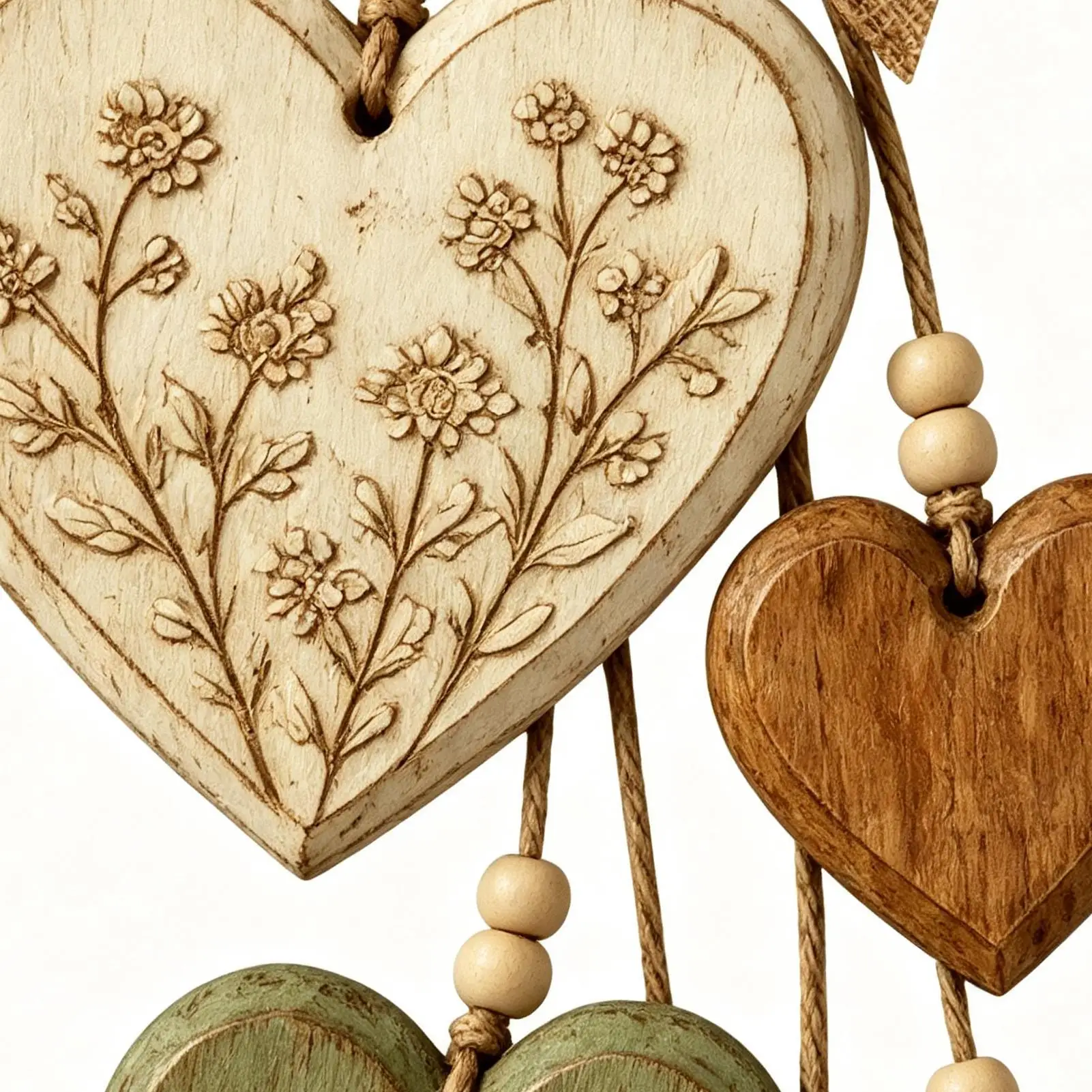 Rustic Wooden Heart Wall Decor Romantic Vintage Farmhouse Ornament Rustic Heart Wall Art With Burlap Bow For Your Home Apartment