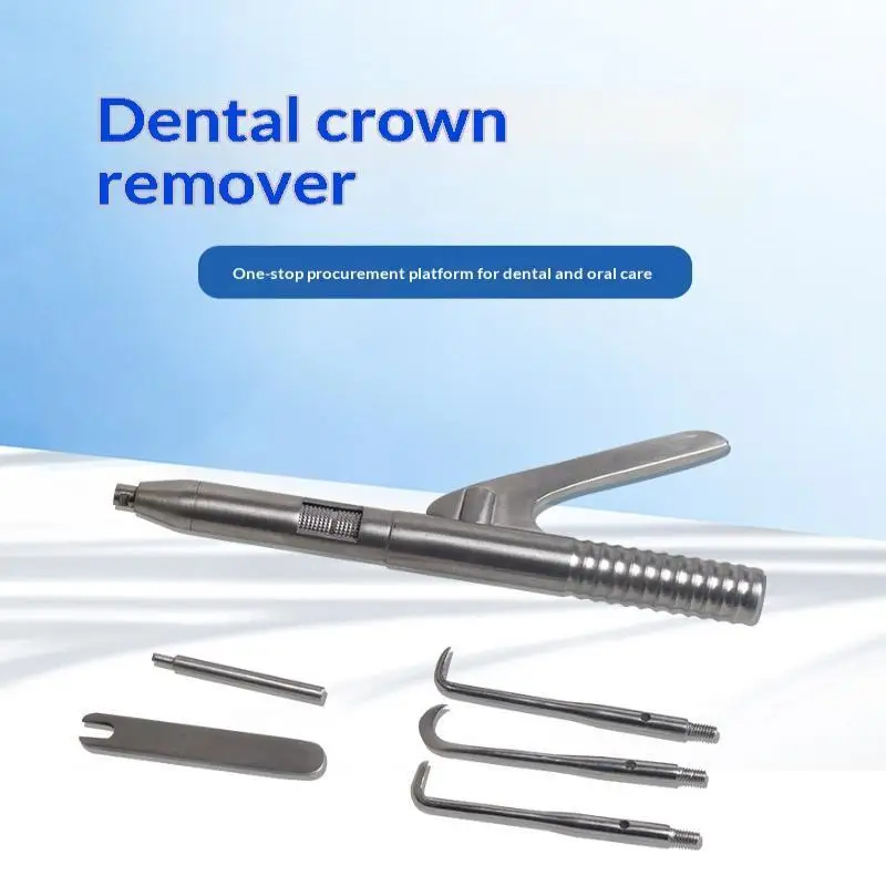 1 Full Set Dental Automatic Teeth Crown Remover Adjustable 4 Shifts Crown Remover Stainless Steel Lab Teeth Restoration Tools