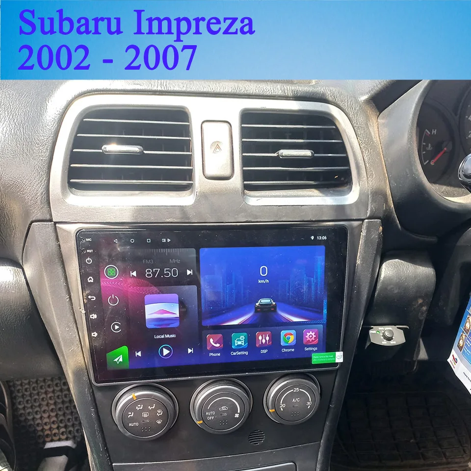 8G+128G Android 14 For Subaru Impreza 2002 2004 2006 2007 Car Autoradio Video Audio A/V Multimedia Player GPS Navi DVD Cassette