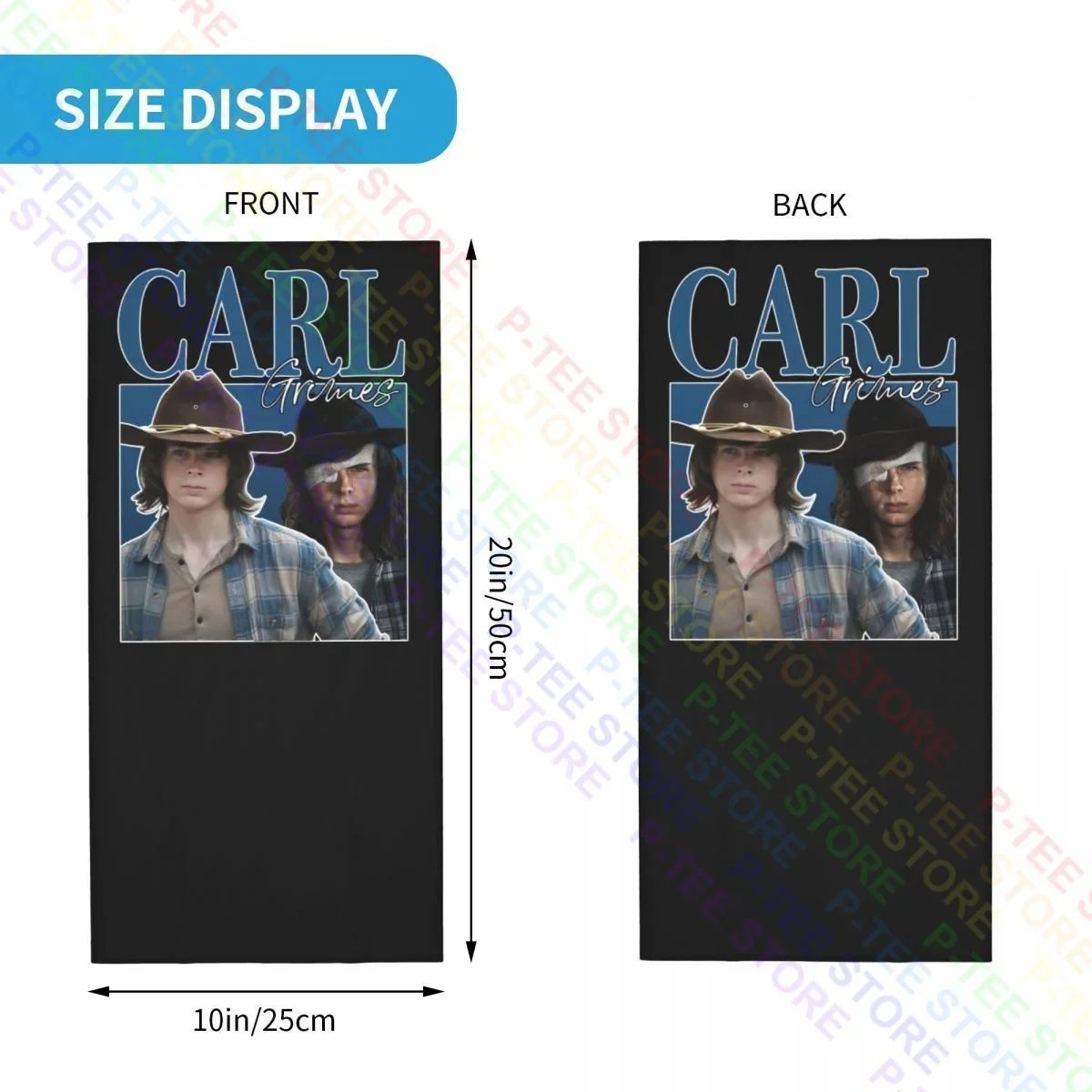 Carl Grimes 90S 워킹 데드 샹들러 리그, 목 각반, 반다나 스카프, 페이스 마스크, 스포츠, 야외 넥 워머