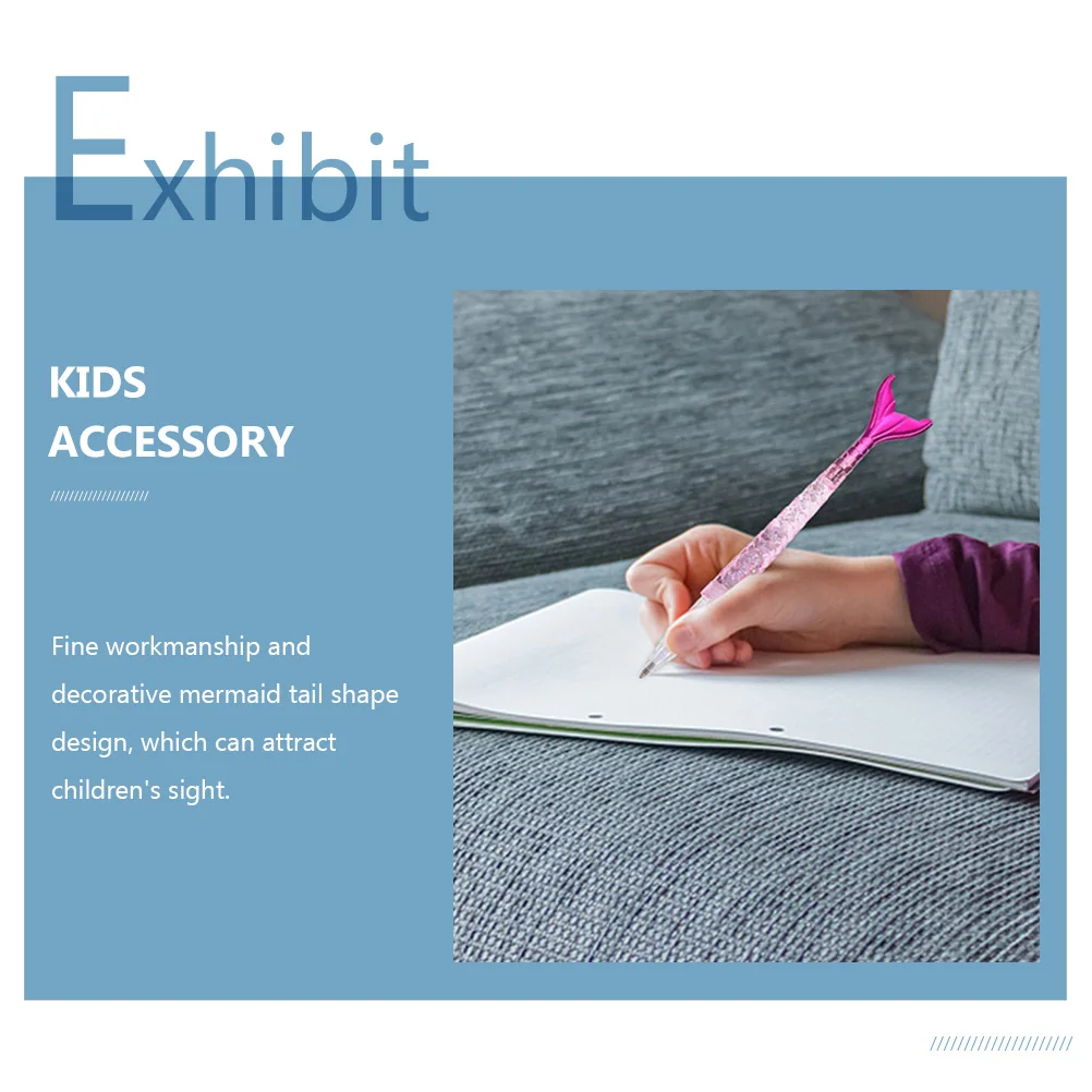 

8 шт. гелевые ручки «Русалка», гладкие письменные принадлежности без утечек, студенческие аксессуары, школьные канцелярские принадлежности, декоративная ручка