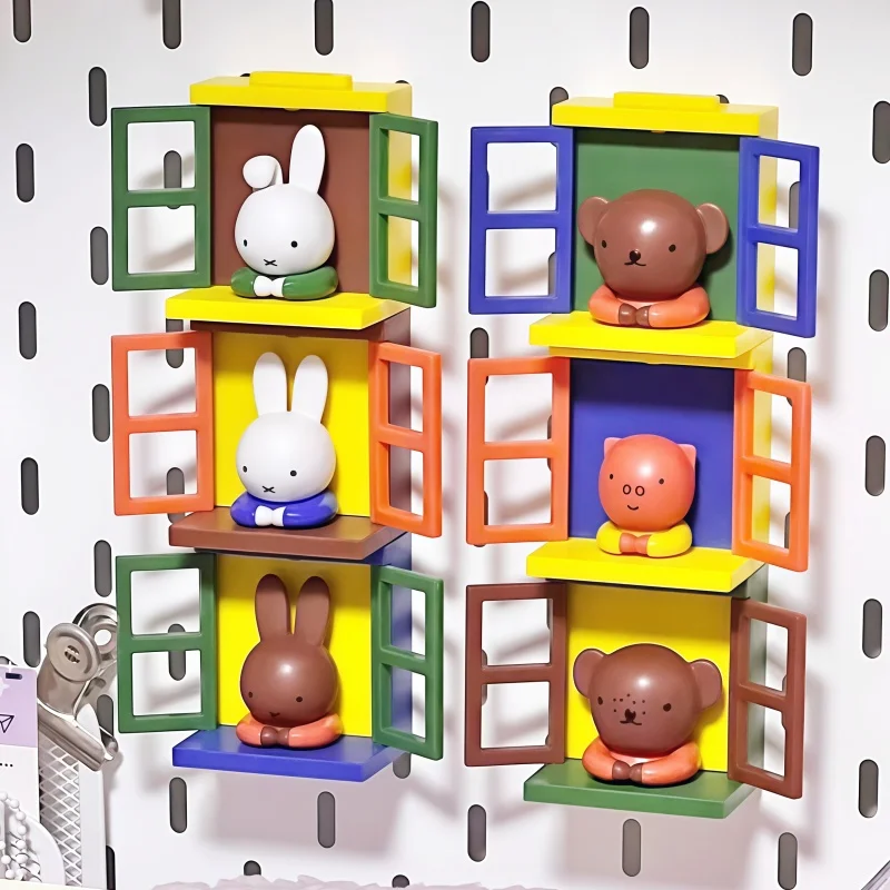 

New Original Miffy Figurines View The Scenery Series Refrigerator Magnetic Stickers Dopamine Desktop Decoration Anime Toy Gift