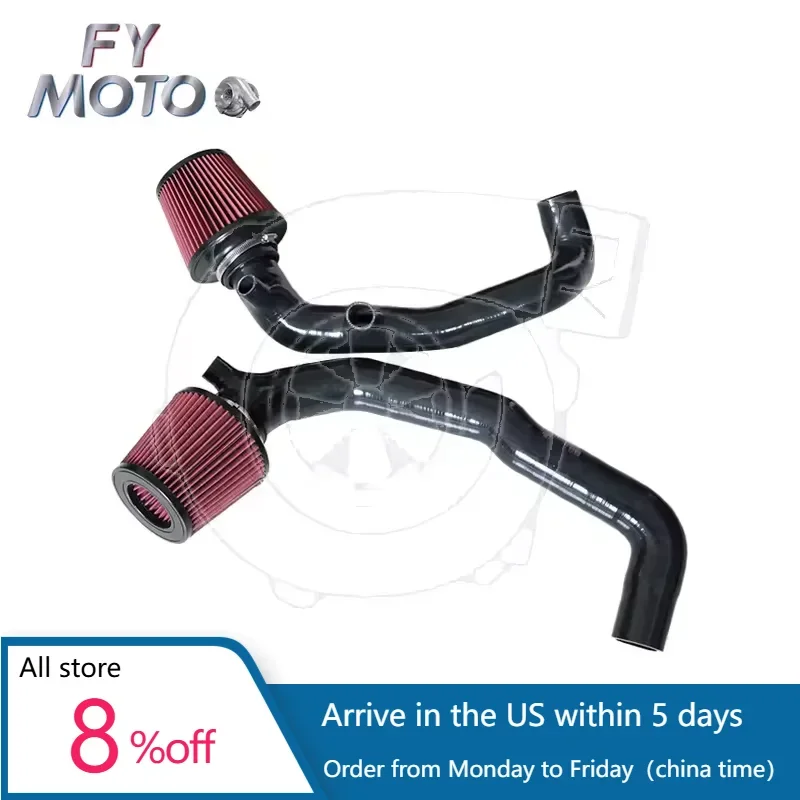 For BMW N54 07-10 135i 335i 535i 1M Z4 OEM Location Silicone Turbo Inlet Hose Intake Kit with wire reinforce inside