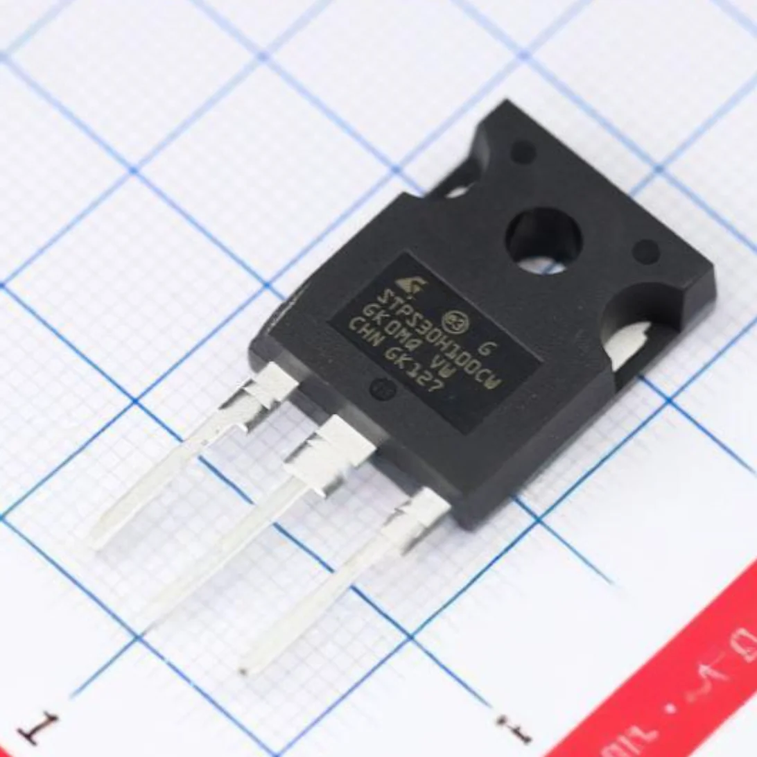 5PCS STPS30H100CW TO-247AC-3 1 Pair Common Cathode 800mV@15A 100V 15A NEW Original HIGH VOLTAGE RECTIFIER POWER SCHOTTKY Diodes