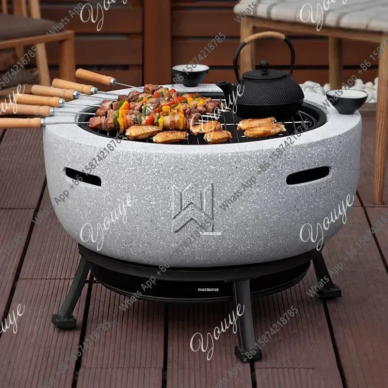 J Minimalist Fire Pits Home Indoor Heating Stove Grill Stand Outdoor Garden Bonfire Party Grilled Brazier Table Camping Furnace
