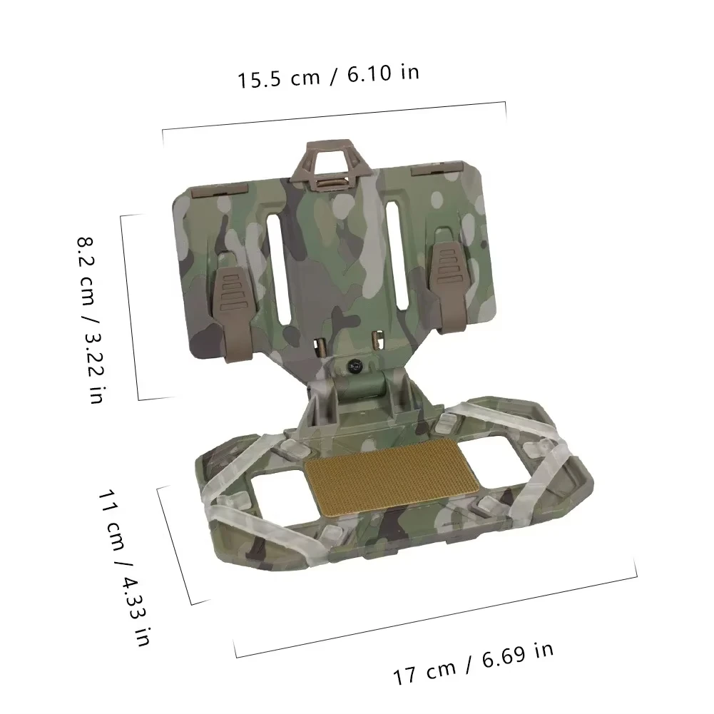 BOOIU Tactical MOLLE Folding Navigation Board Phone Holder Cellphone Carrier Board Holder Military Airsoft Hunting Accessories