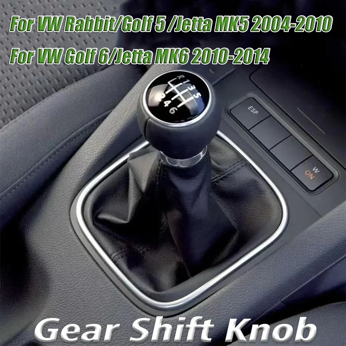Botão de Câmbio Manual Premium para VW Golf 6 MK6 Jetta 5 Golf 5 MK5 5/6 Velocidades em Couro PU