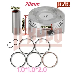 78mm Motorcycle Piston Ring Kit for Loncin YF300 Kawasaki KLX300 KLX300R 1997-2008 KLX250 KLX250R KLX250S 13001-0753 Engine Part