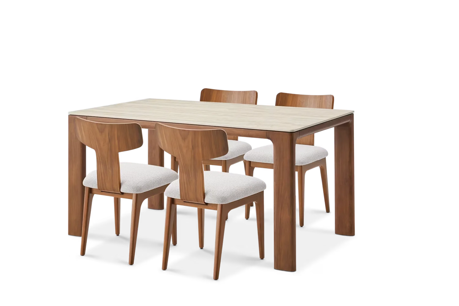 *Minimalist Style Indoor Dinning Room Table Furniture Customizable Solid Wood Dining Table & Chair Kit