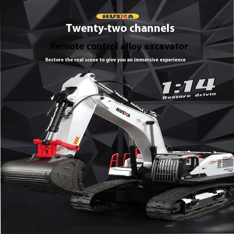 

RC1594 экскаватор премиум-класса с дистанционным управлением 1:14, винтовая мощность, коммерческая модель, развлекательный модифицированный экскаватор из сплава, игрушка в подарок
