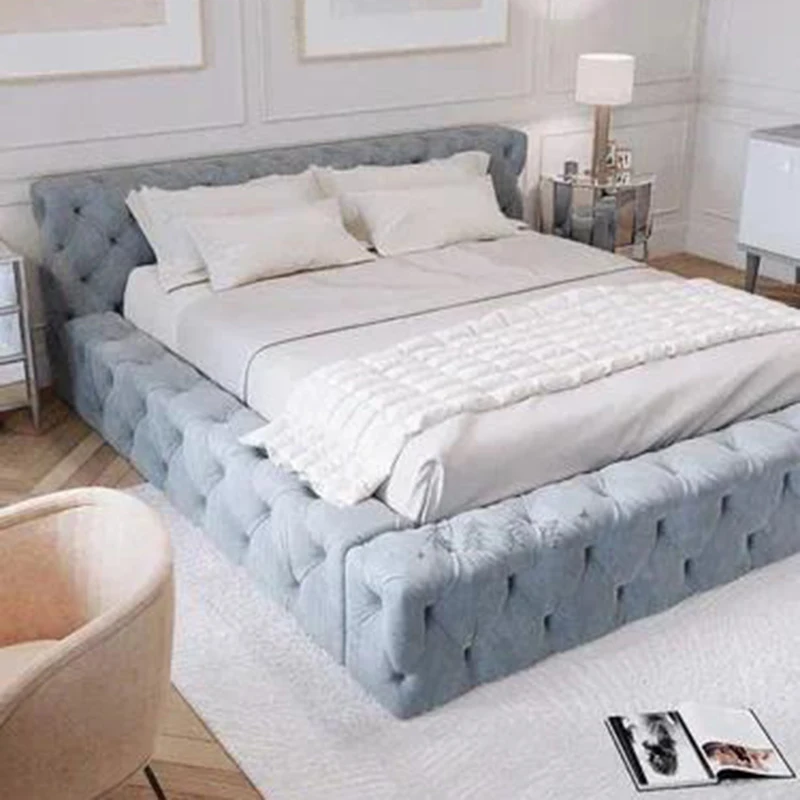 Designer Size Bed Frame European Designer Italian Girls Bed Frame Storage Wooden Designer Salon Cheap Modern Trendy Furniture