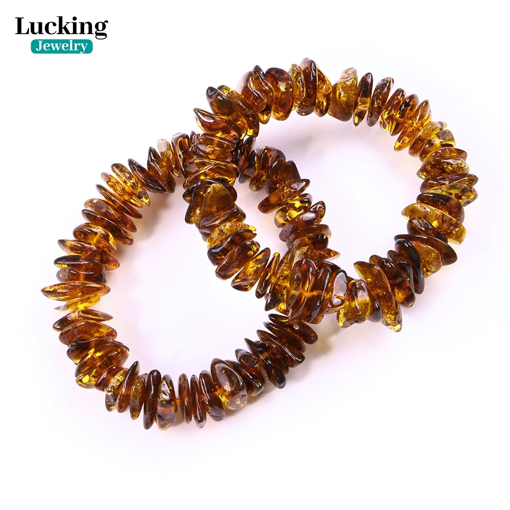 

Genuine Natural Baltic Amber Chips Beads 8-15mm- Handmade Bracelet for Jewelry Making DIY Fine Jewelry Gift