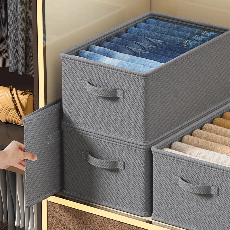 New Household Nonwovens Clothes Organizer Pants Storage Box Cabinet Drawer Organizer Underwear Socks Wardrobe Storage Organizers