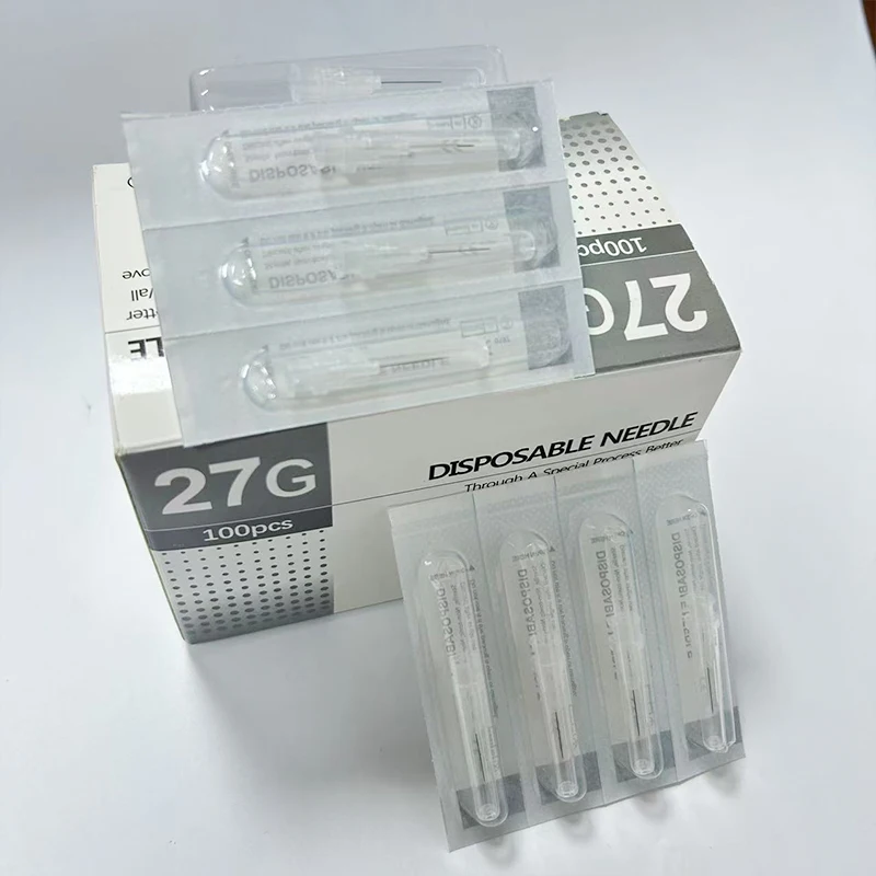 Disposable 27G 13mm Needle Sterile Safety 27g 25mm Small Painless Needles Eyelid Tool Parts