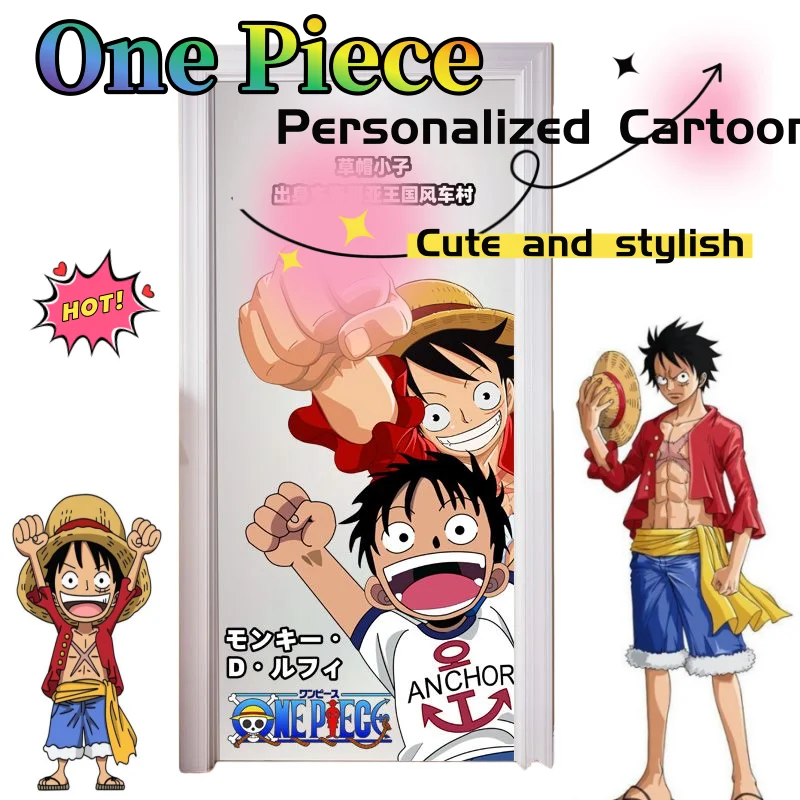 One Piece stickers, cute and stylish cartoon personality decoration posters, wall stickers for dorms, birthday gifts for friends