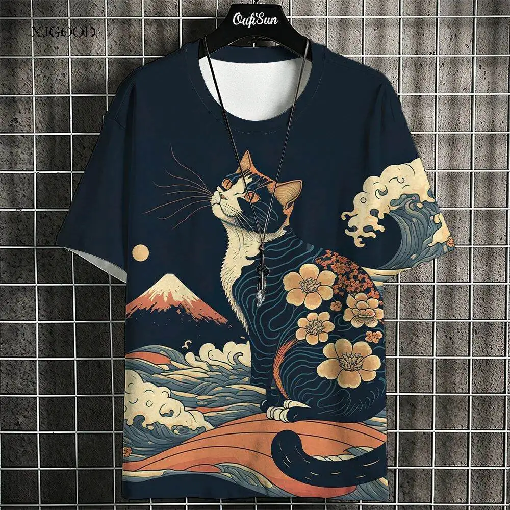 

3D Animal Printed Casual Sports T-shirt Style Fashionable Football Sports T-shirt Loose Breathable and Comfortable