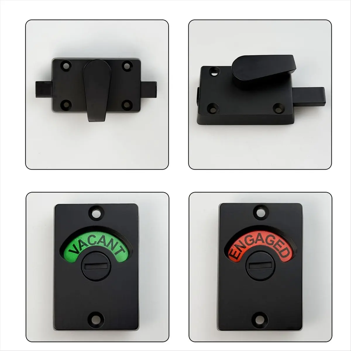 KSOL Zinc Alloy Bathroom Privacy Lock with Indicator, Vacant/Occupied Sign for WC Restroom Toilet Partition