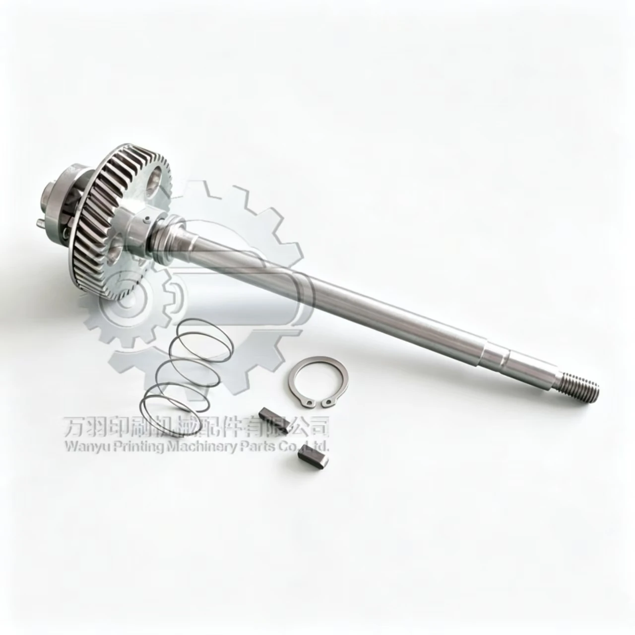 Water Roller Gear Shaft, Alcohol Dampening Roller Gear Shaft & Water Pan Roller Gear Shaft Head for Heidelberg PM52 SM52 Offset