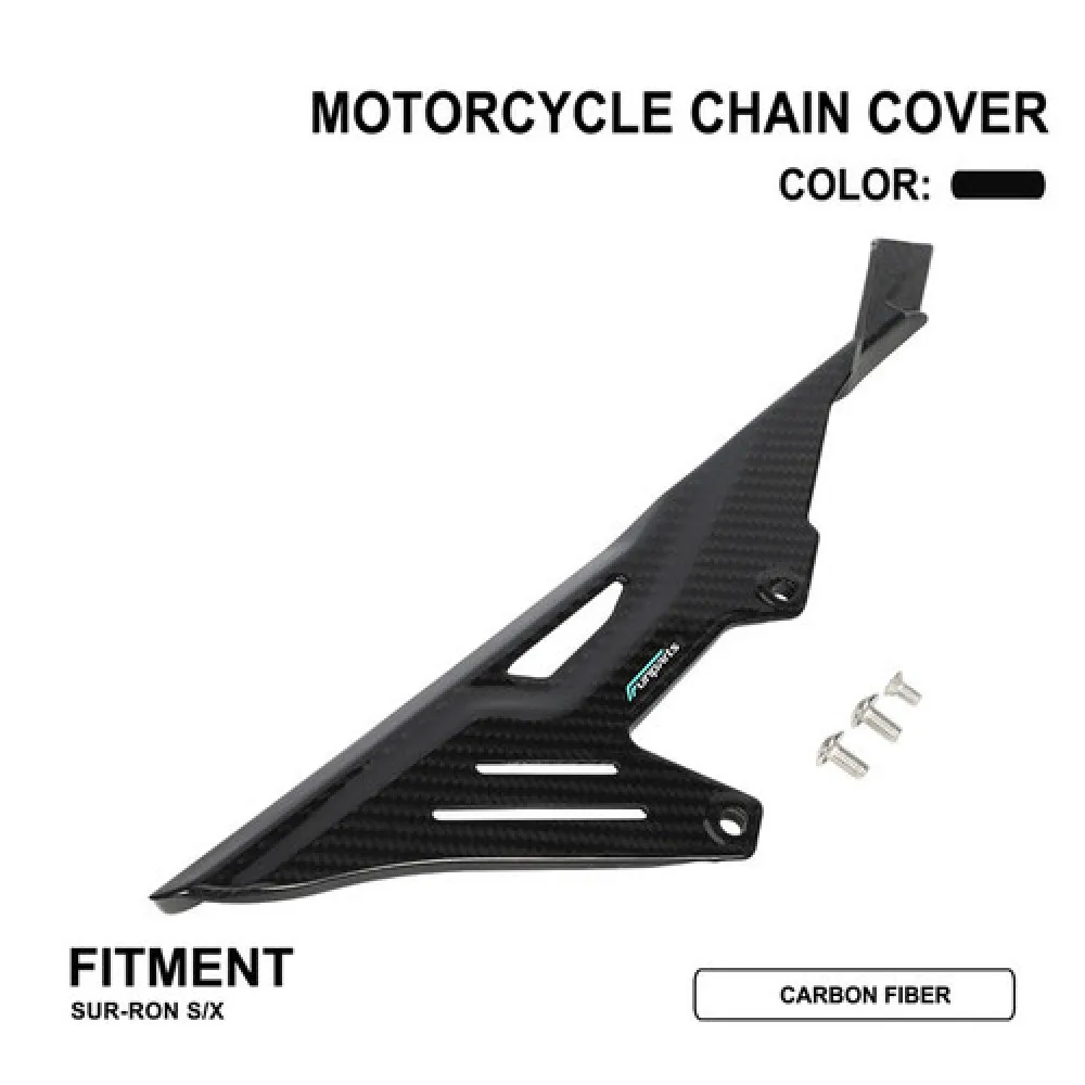 Funparts Motorcycle Accessory Chain Guard Cover Carbon Fiber For Surron Sur-Ron Sur Ron Lightbee Light Bee X S Motocross