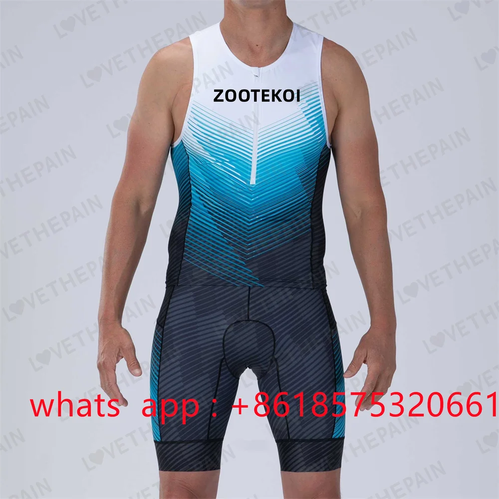

Triathlon Men's Sleeveless Swimming Running Sportswear Bodysuit Outdoor Sport Racing Train Tights Skin Suit Maillot Ciclismo