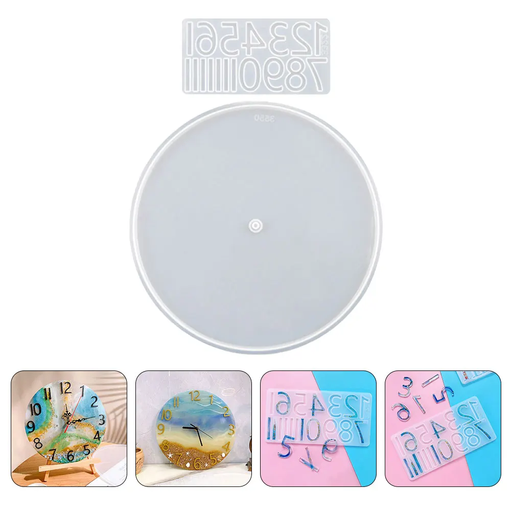 

1 set Clock Glue Dripping Mold Silicone Number Dial Resin Casting Molds Ornaments DIY Home Decor Round Epoxy Resin Molds Jewelry