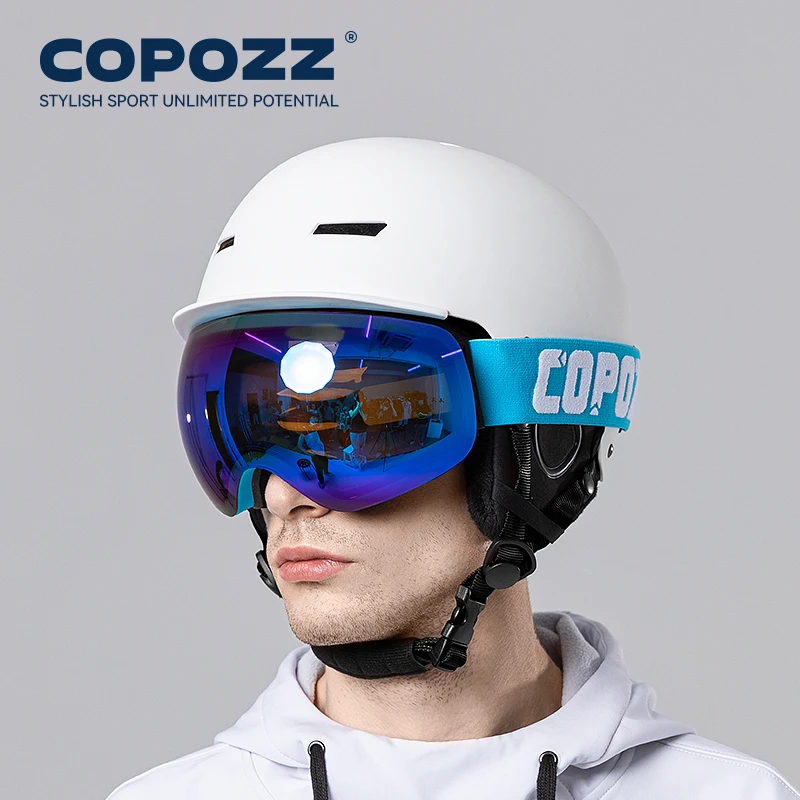 COPOZZ Ski Goggles UV400 Protection Ski Mask Men Women Anti-Fog Big Face Skiing Glasses Outdoor Sport Snowboard Skiing Eyewear