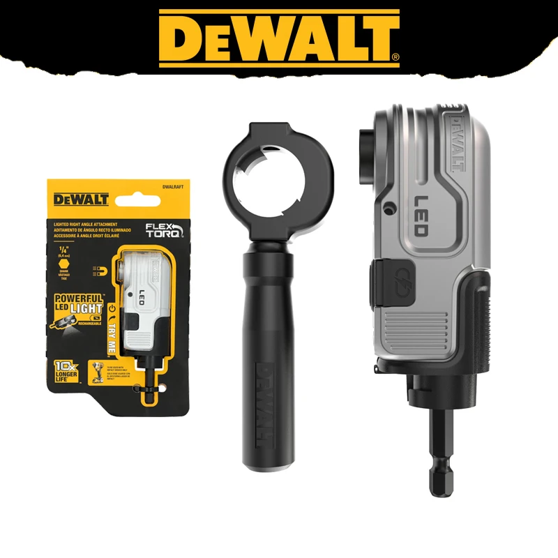DEWALT DWALRAFT FLEXTORQ  Lighted Modular Right Angle Attachment LED Easy Operate Power Tool Accessories