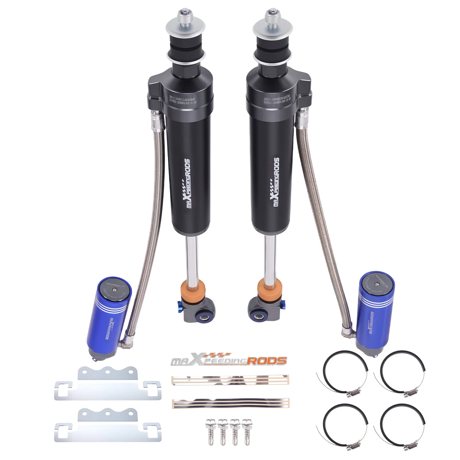 MaXpeedingrods X3 Series 3.5-6 Inches Front Off-road Shocks For Chevrolet Avalanche 2500 Silverado 1500 2500 For GMC Sierra