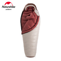 Naturehike SnowBird Duck Down Outdoor Climbing Ultralight Portable 20D Nylon Keep Warm Mummy Duck Down Sleeping Bag  M L XL Size