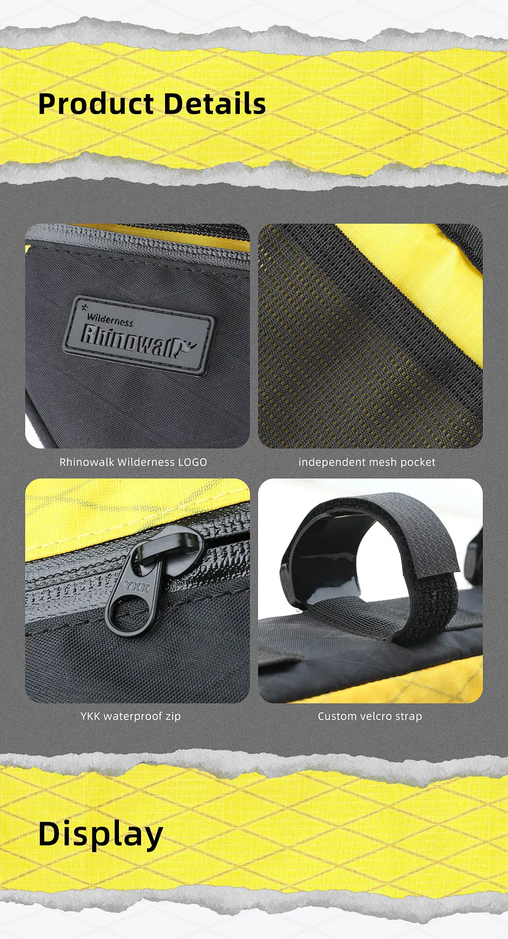Rhinowalk Fahrrad-Rahmentasche, 1,7 l, dreieckige Fahrrad-Unterrohrtasche, spritzwassergeschützt, MTB-Straßenfahrradtasche, vermeiden Sie die Beinstütze, 1,5 l Wasserbeutel – Detail 14