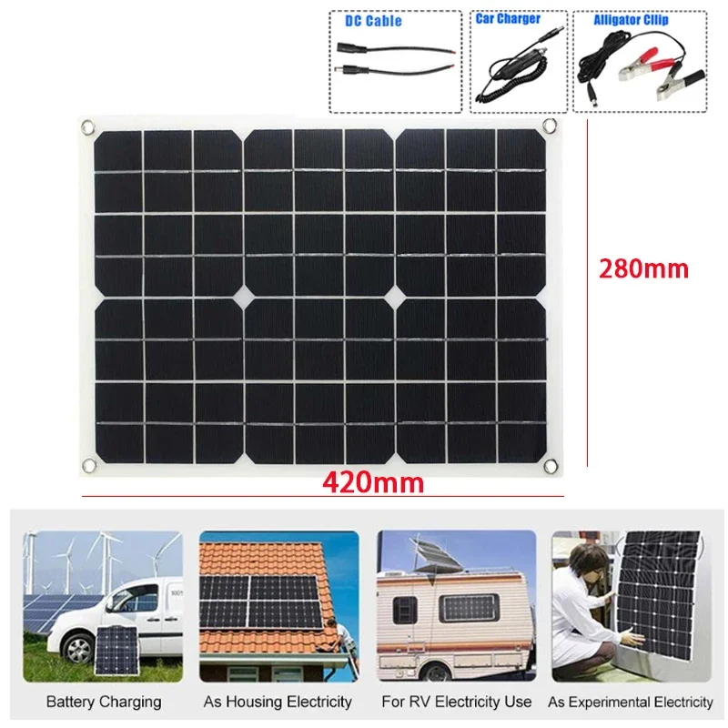 6000W Solar Panel Kit Solar Power System 12VTo 220V Battery Charger Inverter Charger Controller Set for RV Travel Trailer Camper