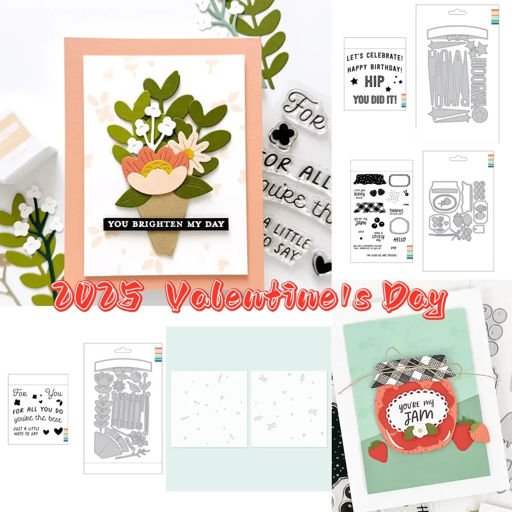 

Metal Cutting Dies and 2025 Clear Burst of Blooms Bundle Stamps cut die mold blade knife punch Scrapbook Paper craft stencils
