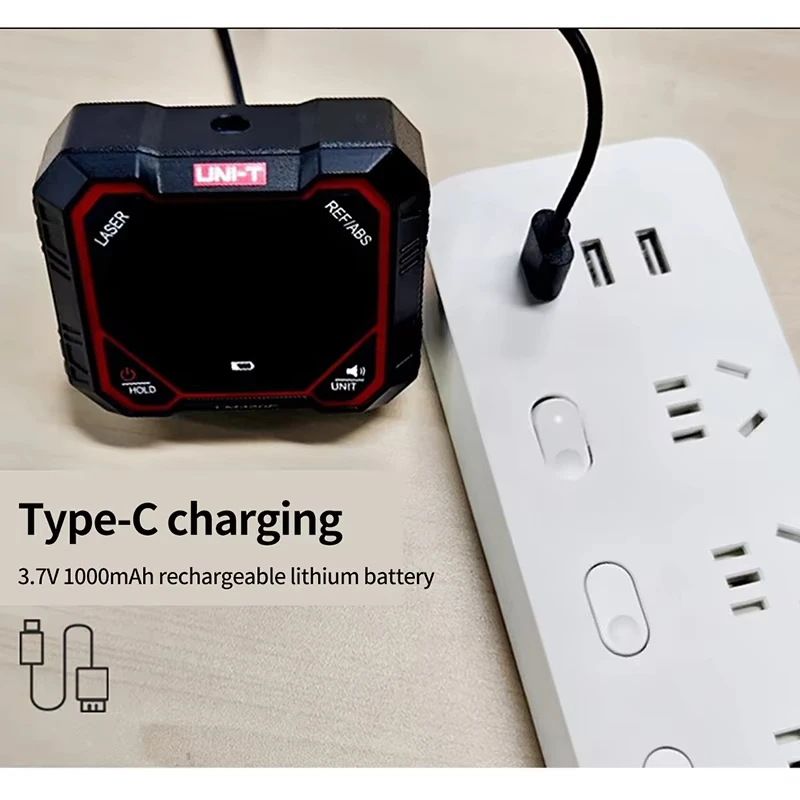 UNIT LM320F/C Laser Digital Protractor Angle Measure Inclinometer 3 strips Laser Level Box Type-C Charging Angle meter for home