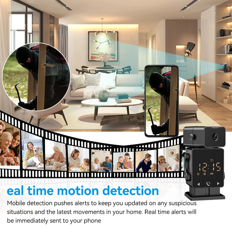 كاميرا Wistino 3MP HD Home Wifi على مدار الساعة 180 °   كشف الحركة المزدوجة بنقرة واحدة، رؤية ليلية كاملة الألوان، كاميرا Tuya CCTV Wifi