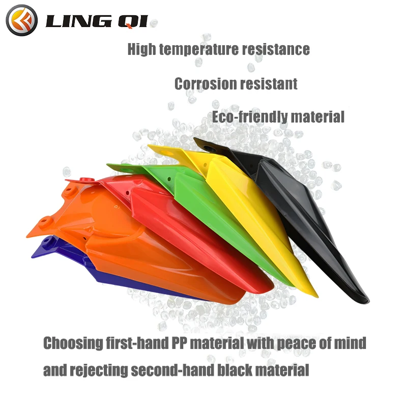 LING QI Motorcycle Rear Mudguard Fairing Body Plastic Cover Kit Set Fender For  KLX110 Motocross Dirt Bike Pit Bike KX65