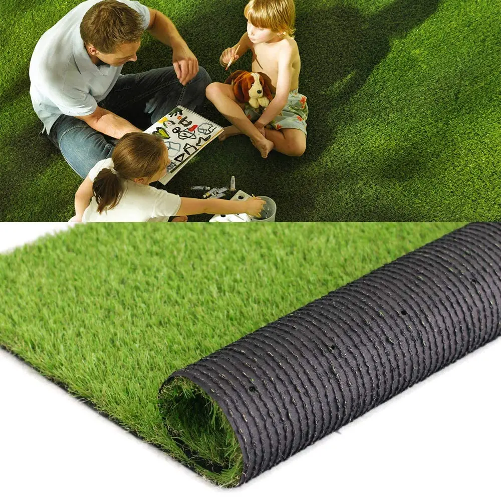 

35Mm Artificial Turf Lawn Fake Grass, 1.38"" Pile Height Realistic Synthetic Grass, 2Ftx5Ft,Drainage Holes Indoor Outdoor Pet