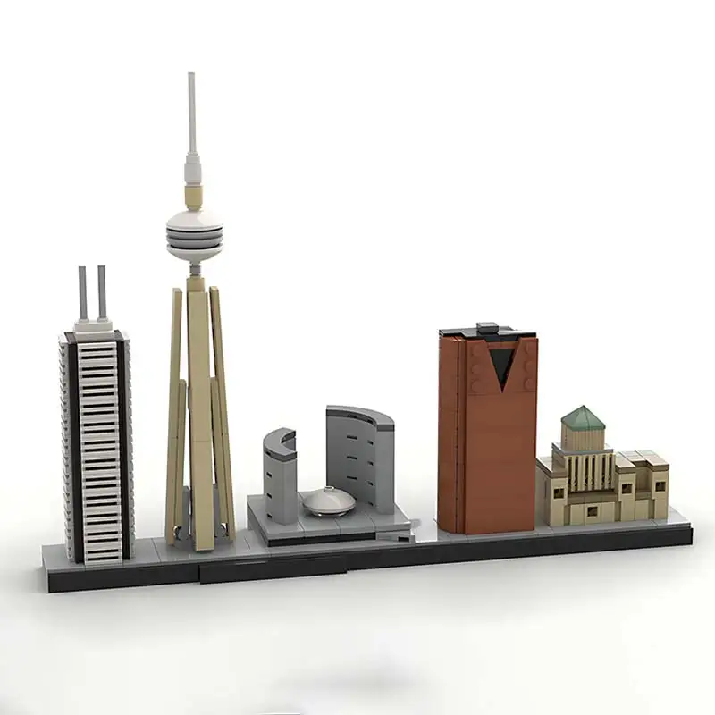 City Street View High-Rise Building Architecture Modular Building Blocks Model Technology Assembly Children's Christmas Gifts